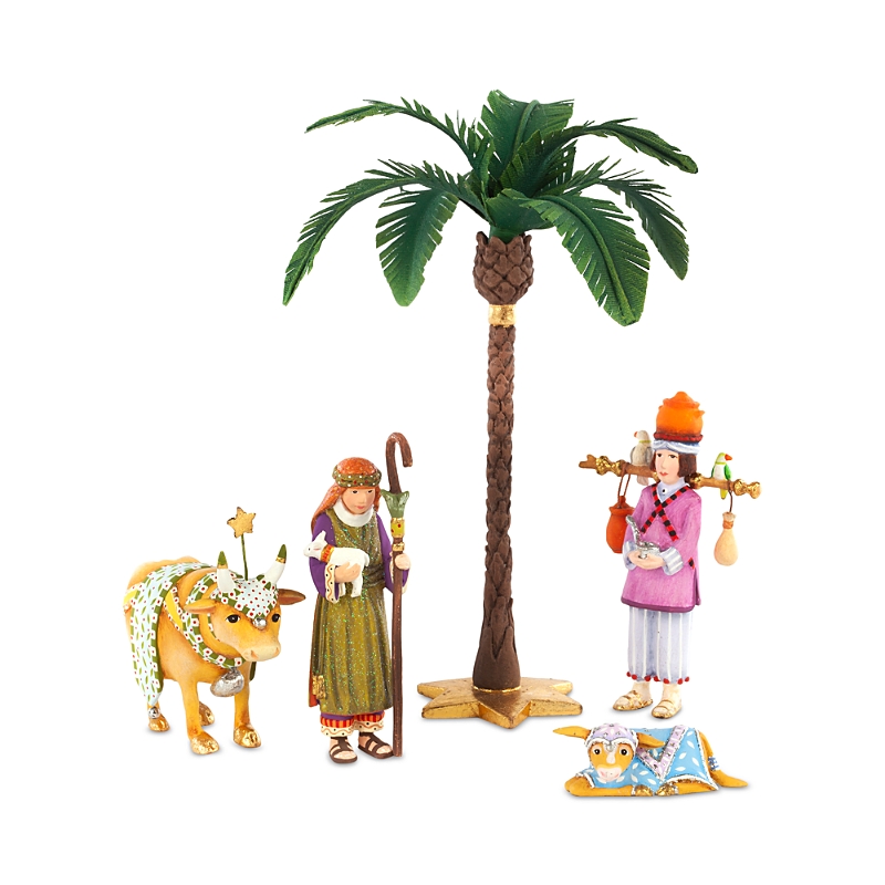 Mackenzie-childs Patience Brewster Nativity Mini Shepherd Figures, Set Of 5 In Multi