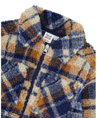 Boys' Sherpa Long Sleeve Zip Front Overshirt - Little Kid, Big Kid