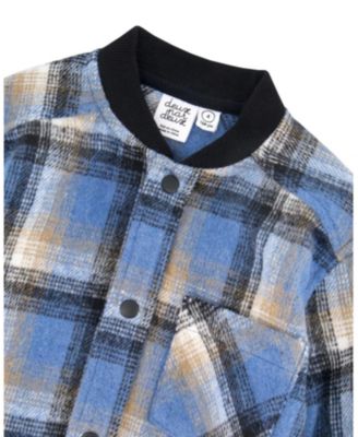 Boys' Long Sleeve Brushed Plaid Button Down Shirt - Little Kid