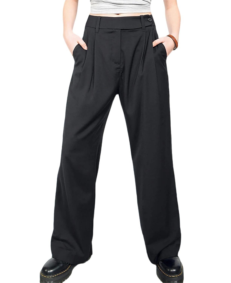 Wildfang The Empower Wide Leg Trouser In Black