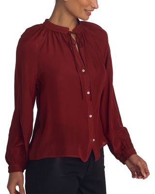 Raglan Sleeve Button Down Blouse