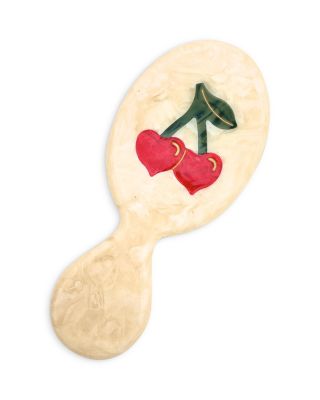 Cherry Hearts Hair Brush & Clip Gift Set