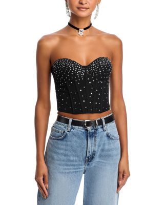 Crystal Strapless Bustier Top - Exclusive