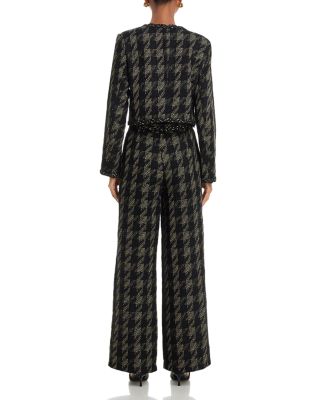 Metallic Tweed Wide Leg Pants - Exclusive