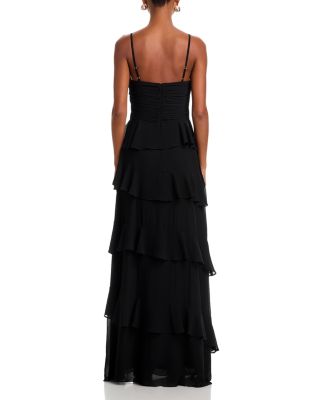 Chiffon Tiered Ruffled Dress - Exclusive