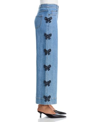 Rhinestone Bow Betsy High Rise Jeans in Blue Haze/Sapphire