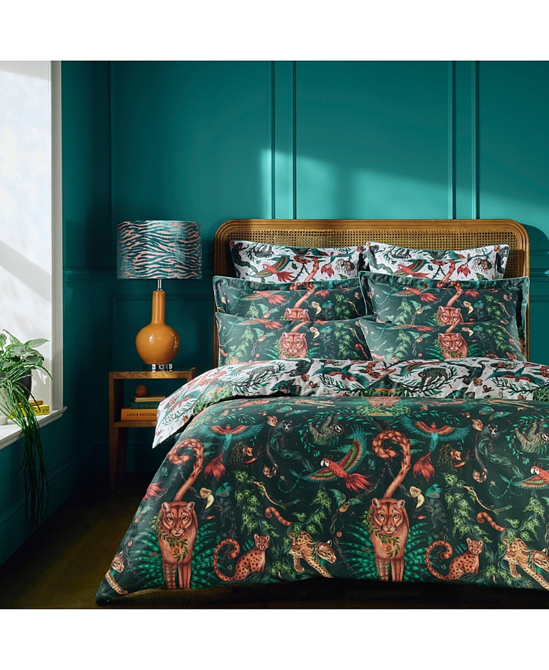 Emma J Shipley Bosque Dreams Print Duvet Cover, Twin In Green