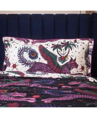 Lynx Navy Print 2-Piece Sham Set, Standard