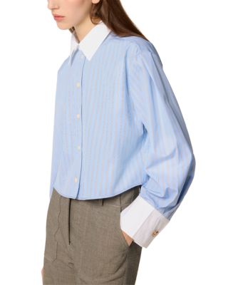 Cropped Shirt with Tie