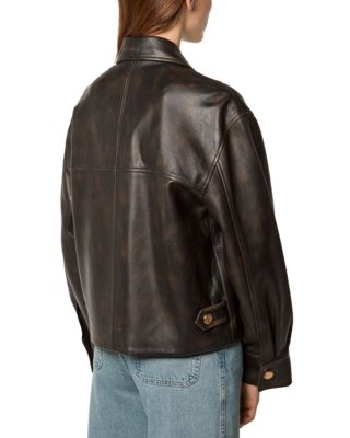 Double Breasted Leather Jacket