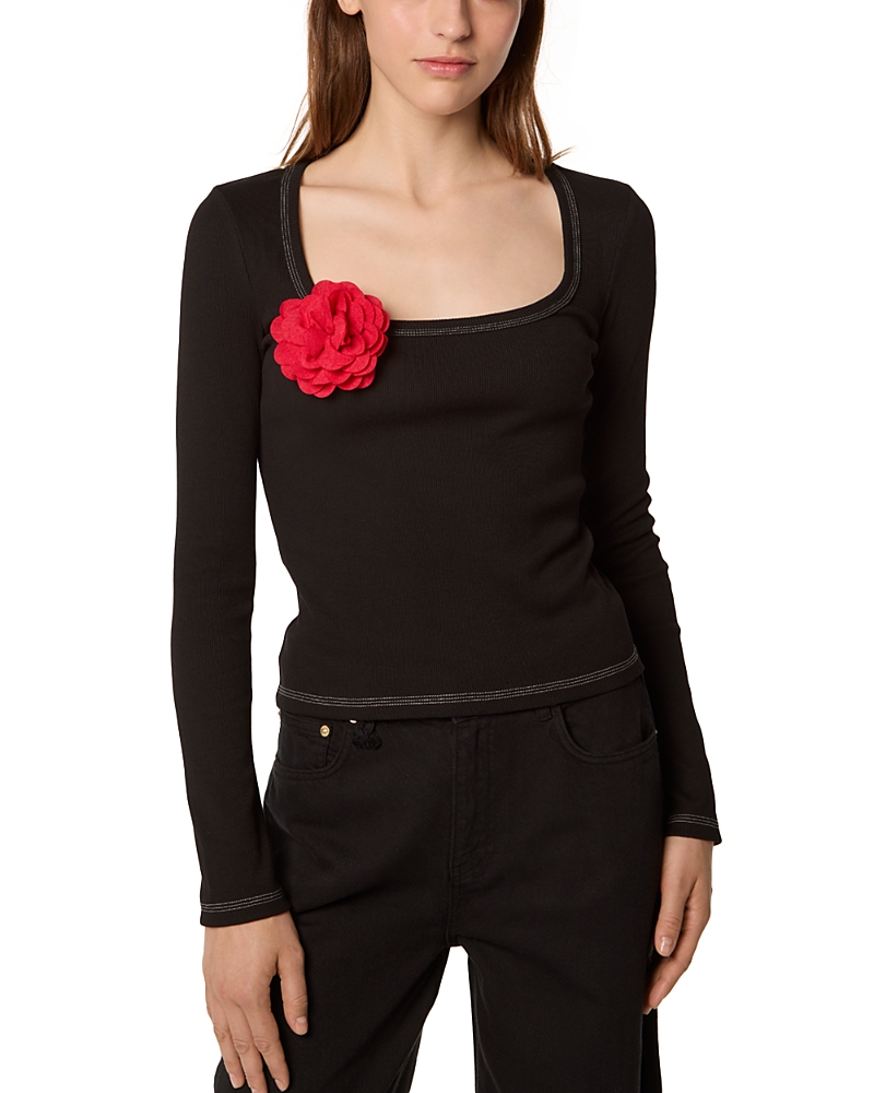 Tressé Tresse Tango Rosette Top In Black