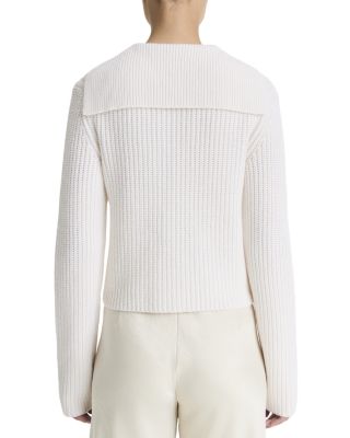 Ribbed Sailor Collar Sweater