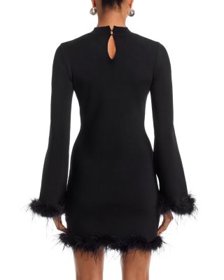 Carly Feather Trim Dress