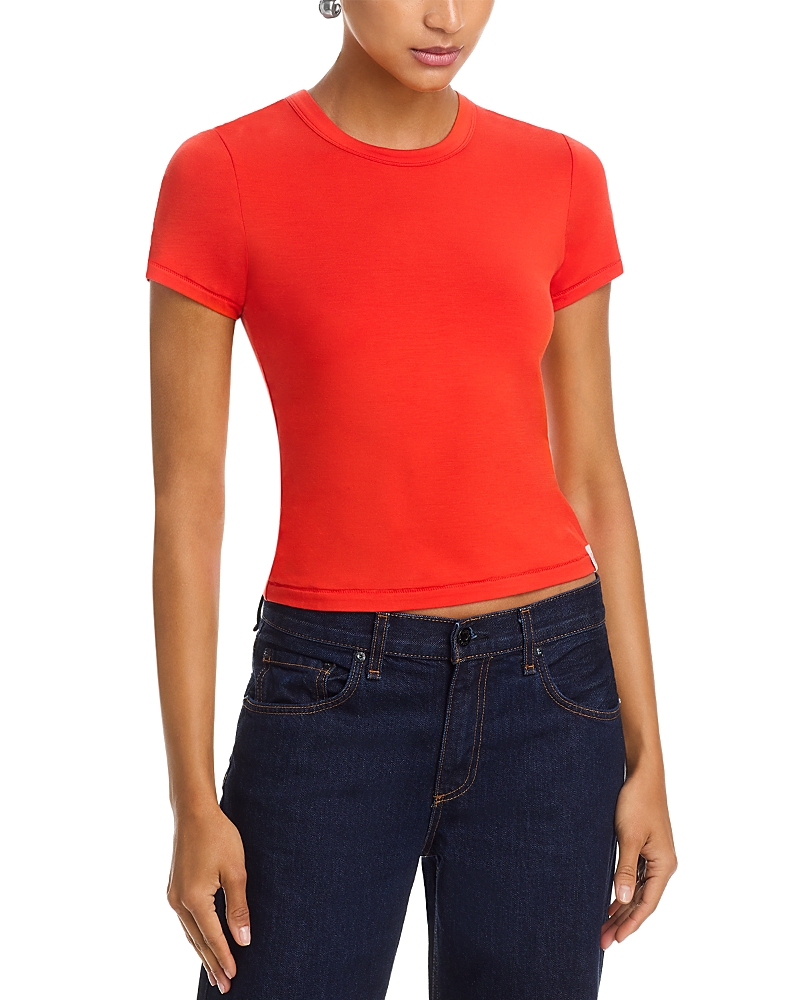 Rag & Bone Luca Jersey Baby Tee In Orange
