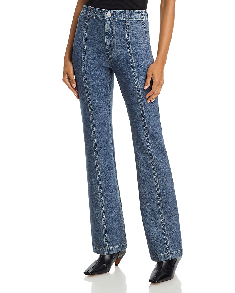 Rag & Bone Miramar Ponte Olivia High Rise Jeans In Washed Blue