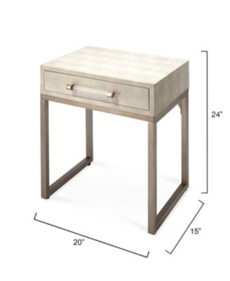 Kain Faux Leather Shagreen Side Table