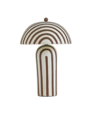 Maiori Striped Papier Mache Table Lamp