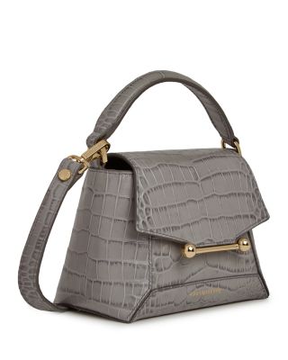 Mosaic Nano Soft Embossed Croc Top Handle Bag