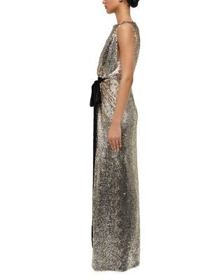 Felicity Draped Sequin Gown  