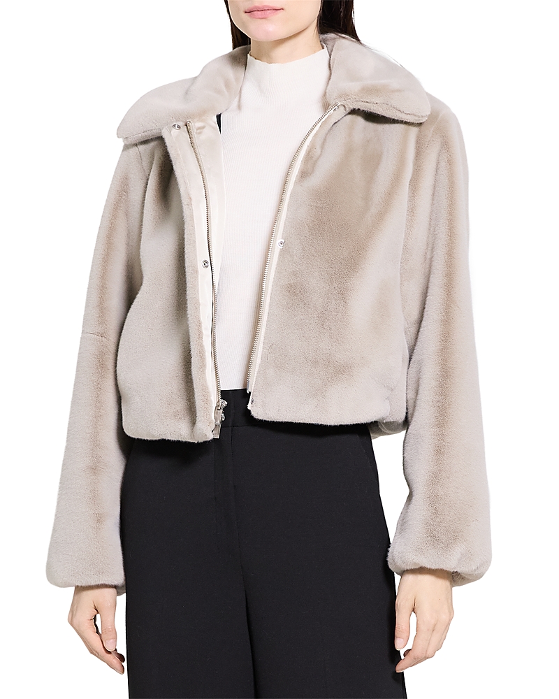 Theory Faux Fur Jacket In Multi