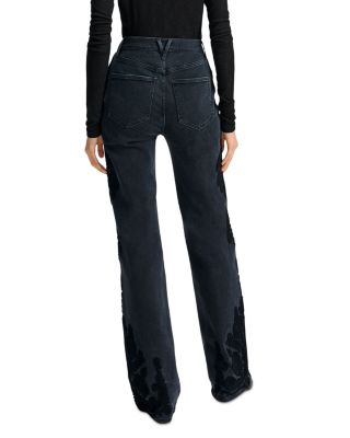 Crosbie High Rise Wide Leg Jeans in Washed Onyx