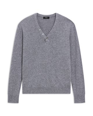 Button Neck Cashmere Sweater
