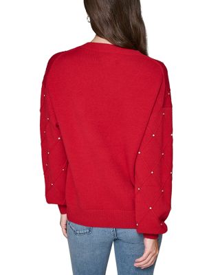 Embellished V-Neck Sweater