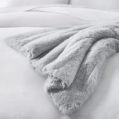 Big Rabbit Double Sided Faux Fur Throw Blanket - Exclusive