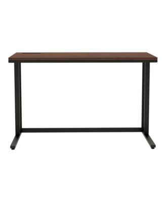 Sanford Steel Base Two-Tone Writing Desk with USB Ports and Outlets