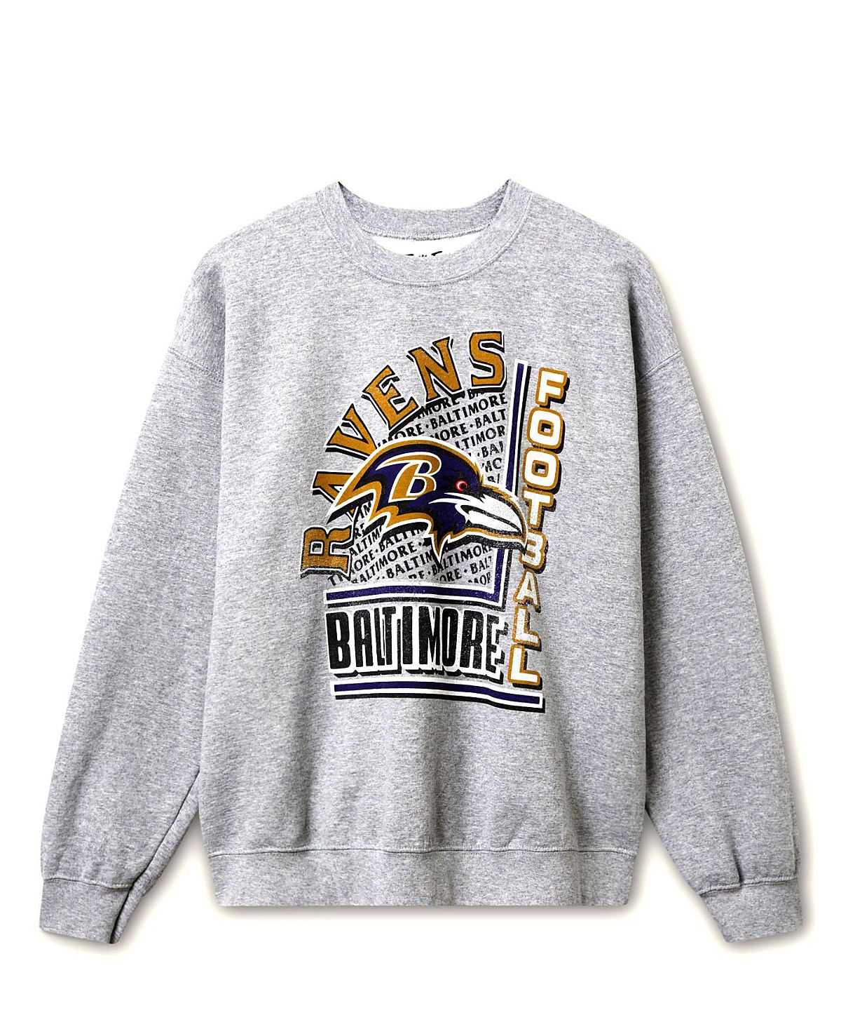 Junk Food Clothing Unisex Nfl Baltimore Ravens Backfield Flea Market Crew Fleece Sweatshirt