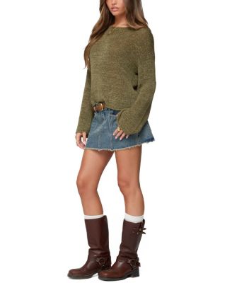 Keiko Studded Denim Mini Skirt