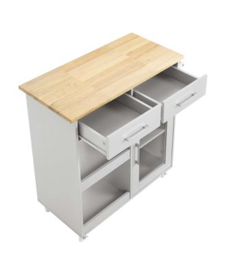 Culinary Kitchen Cart with Towel Bar