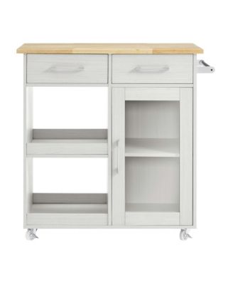 Culinary Kitchen Cart with Towel Bar