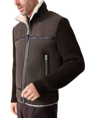 Mixed Media Zip Front Jacket