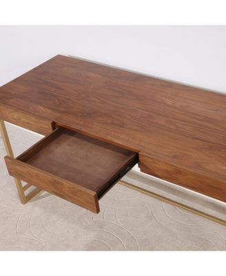 Axole Metal Base Desk with Drawer