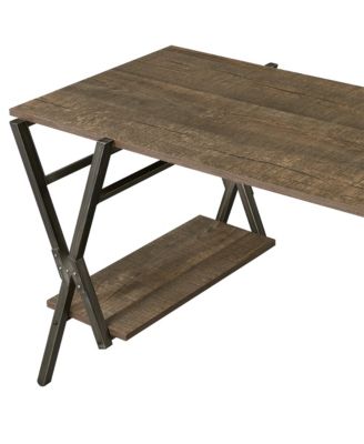 Reyn Steel Base 2-Shelf Writing Desk