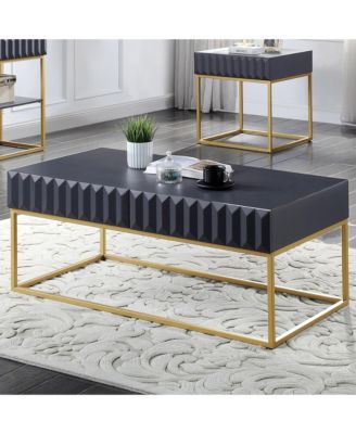 Wisha 48" Metal Frame 2-Drawer Coffee Table