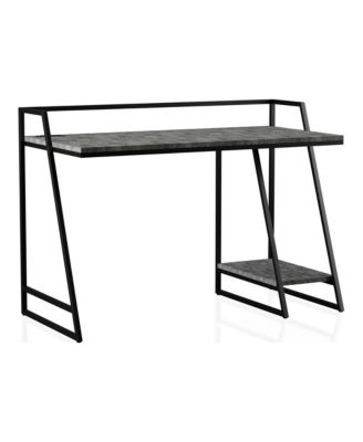 Stark Steel Base 1-Shelf Writing Desk with USBs
