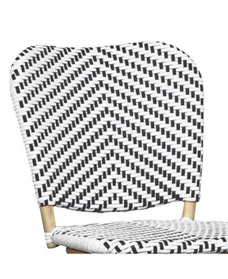 Colfer Aluminum and PE Wicker Patio Bar Chairs, Set of 2