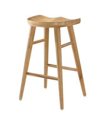 Saville Backless Wood Counter Stools, Set of 2