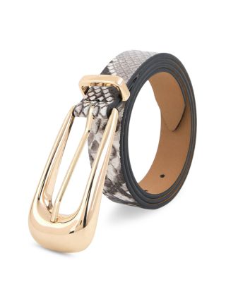 Women's Signature Snake Embossed Leather Belt