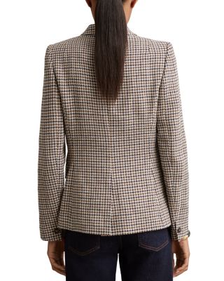 REISS Petite Evie Textured Check Blazer | Bloomingdale's