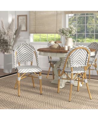 Tempata Aluminum and Resin Wicker Outdoor Dining Chair, Set of 2