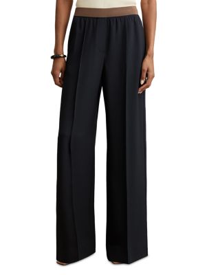 Petite Mid Rise Wide Leg Pants 