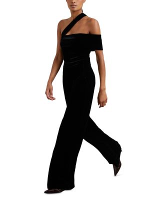 Daria Velvet One Shoulder Jumpsuit