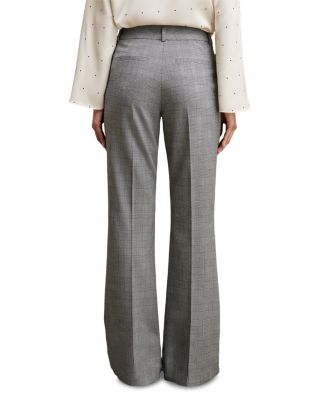 Brooklyn Check Print Flare Leg Pants 