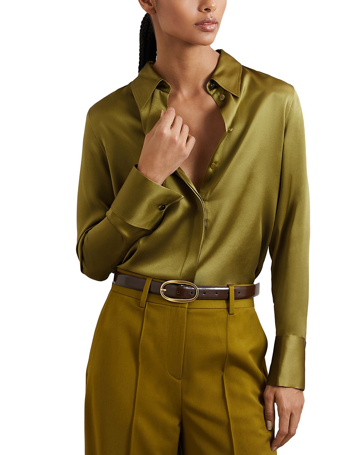 Reiss Ameira Silk Satin Shirt