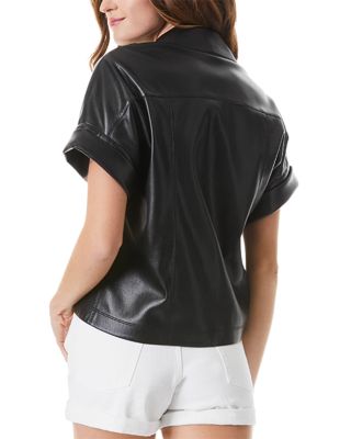 Edyth Faux Leather Shirt