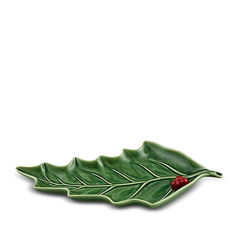 Bordallo Pinheiro Holly Large Leaf Platter In Multi