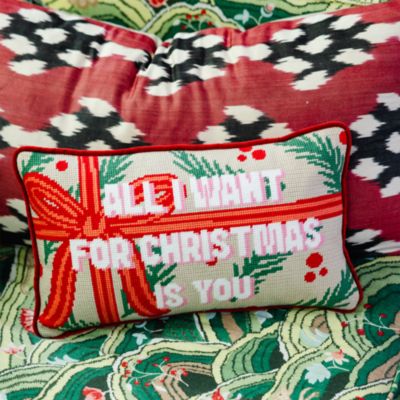 All I Want Needlepoint Pillow